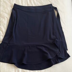 Banana Republic Blue Asymmetrical Wrap Skirt for Work